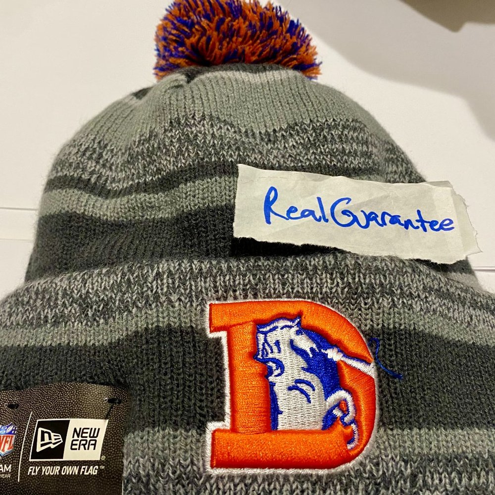 RARE 100% New Era 2014 Denver Broncos GRAY ALT Sport Knit Hat NFL Beanie Winter